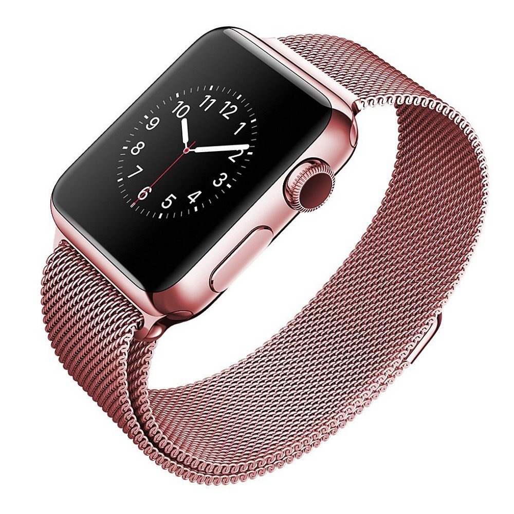 фото Ремешок для смарт-часов Blankcase для Apple Watch 38/40, розовый, золотой
