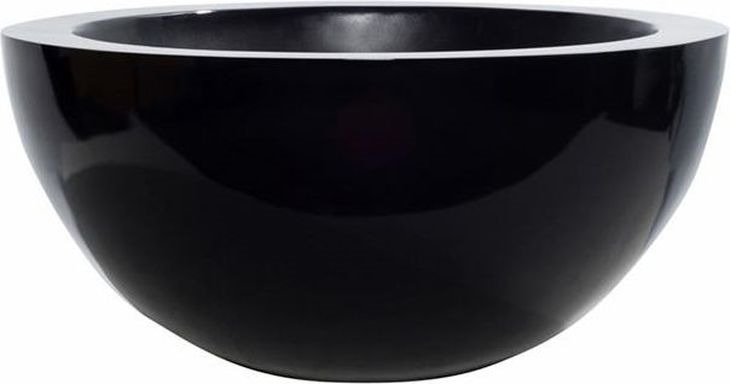фото Кашпо Pottery Pots Вики, E1305-S1-B, черный глянец, 38,5 х 38,5 х 18 см