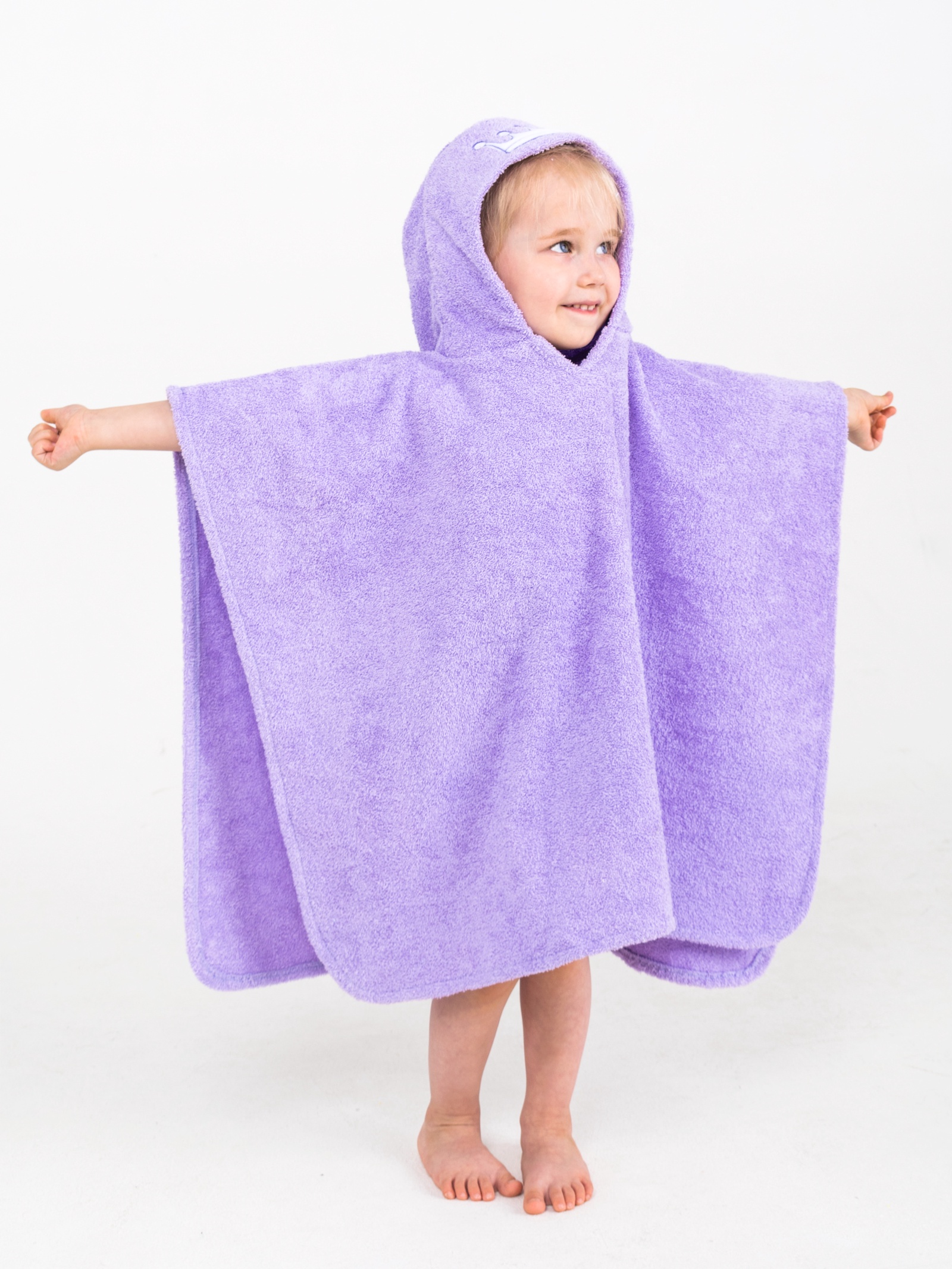 Полотенце детское BabyBunny Полотенце пончо - Принцесса, лиловое, фиолетовый