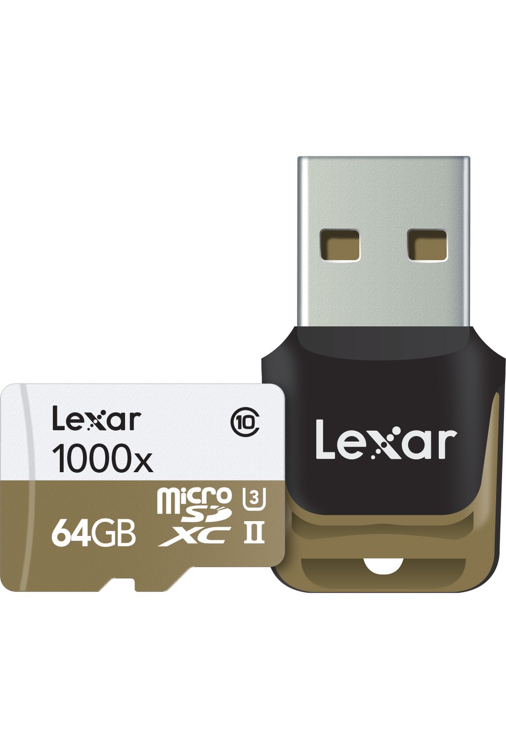 фото Карта памяти Lexar MicroSD 64GB Class 10 UHS-II 1000х (150 Mb/s) + USB картридер