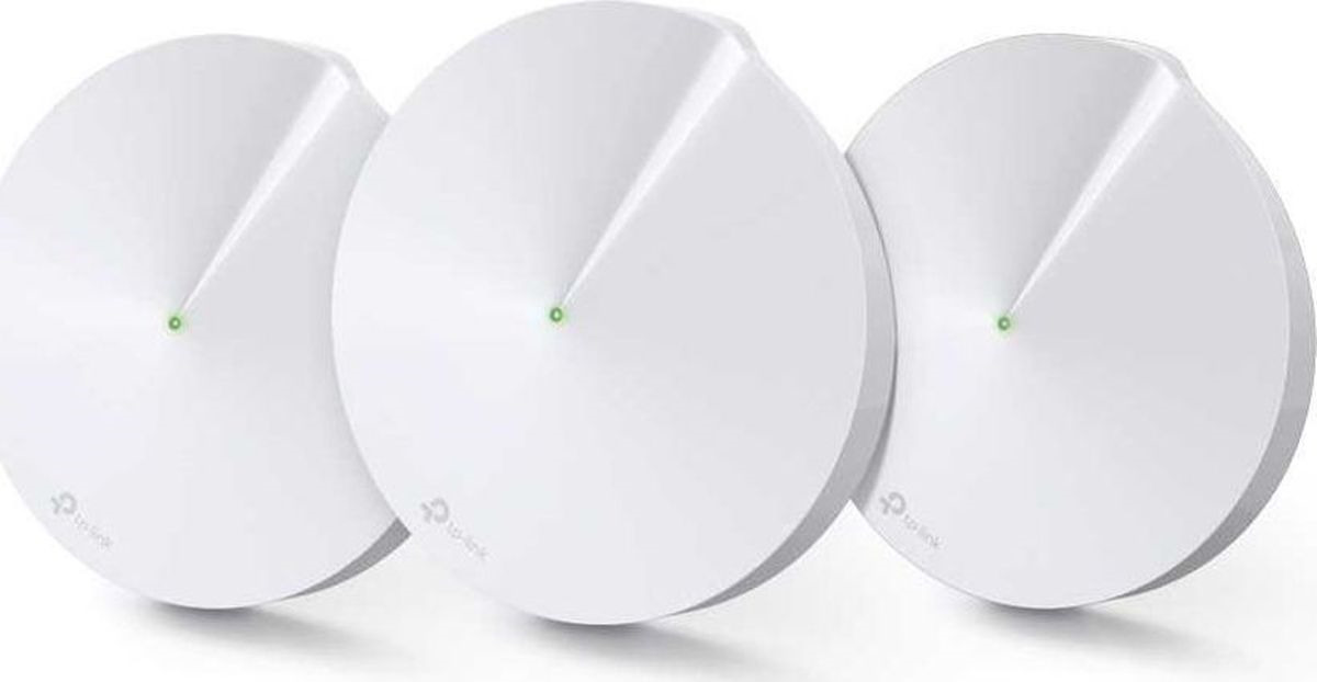 фото Роутер беспроводной TP-Link Deco M9 Plus (DECO M9 PLUS(3-PACK)) AC2200 10/100/1000BASE-TX, белый, 3 шт