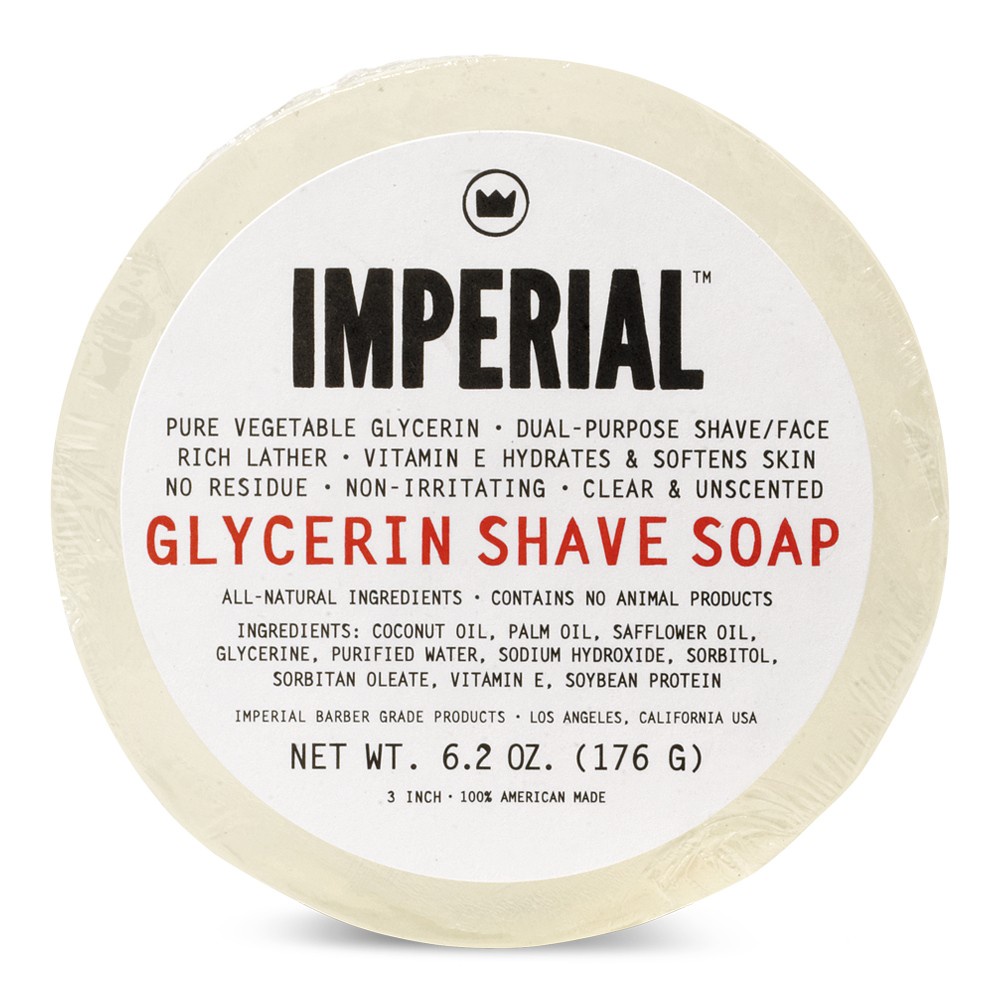 фото Глицериновое Мыло для Бритья и Умывания Imperial Barber Glycerin Shave/Face Soap 176 гр 500204