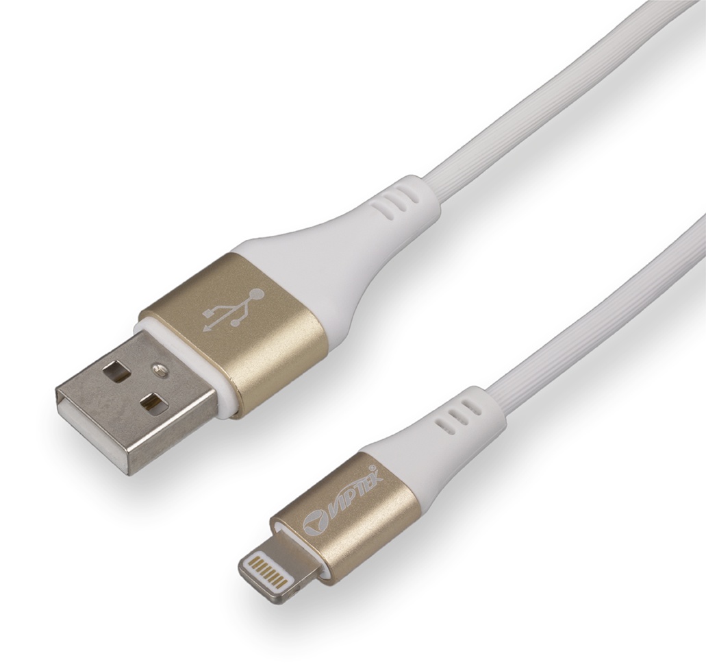 фото USB Кабель Viptek 8 pin Lightning, X27, золото, 1м