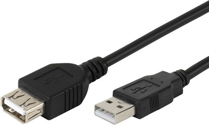 Удлинитель Vivanco CE U4 30, USB 2,0 AM/AF, 3 м, черный