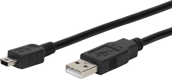 Кабель Vivanco CC U 15 D2, для цифровой камеры USB 2,0 A/mini B, 1,5 м, черный