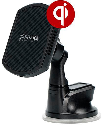 фото Автомобильный держатель PITAKA MagMount New Pro Qi Suction Cup, черный