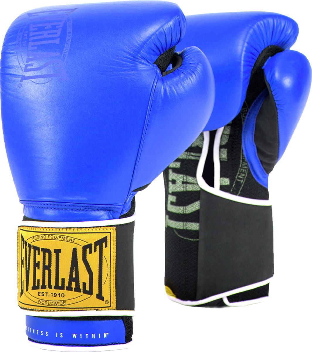 Перчатки тренировочные Everlast 1910 Classic, синий, 16 oz