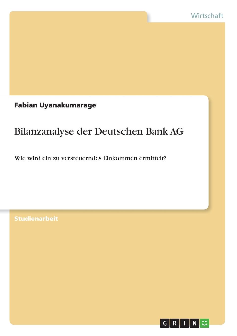 фото Bilanzanalyse der Deutschen Bank AG