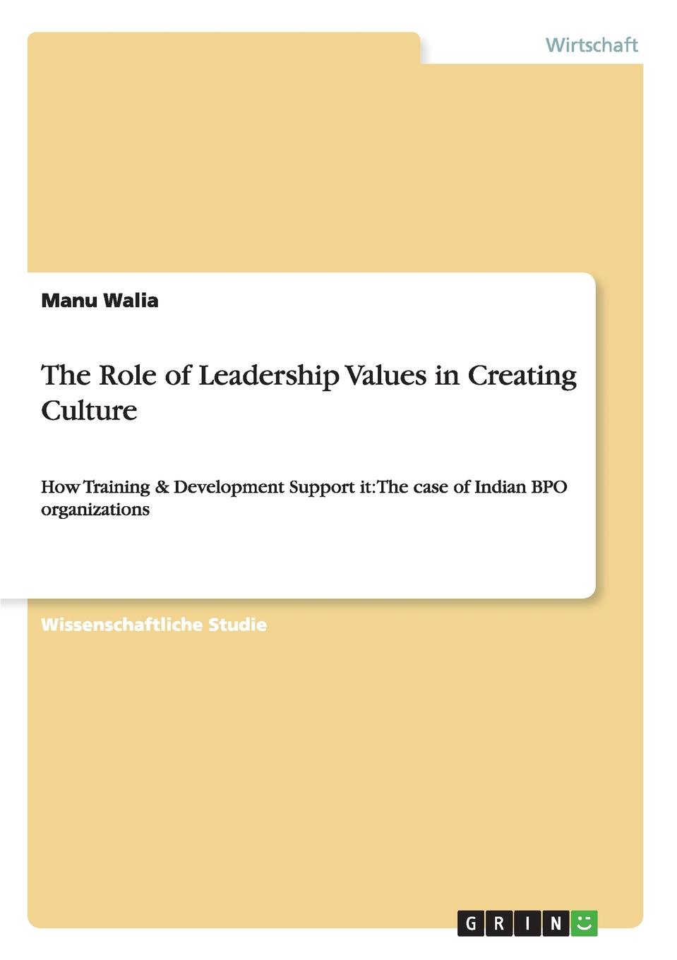 Manu Walia The Role of Leadership Values in Creating Culture manu walia the role of leadership values in creating culture