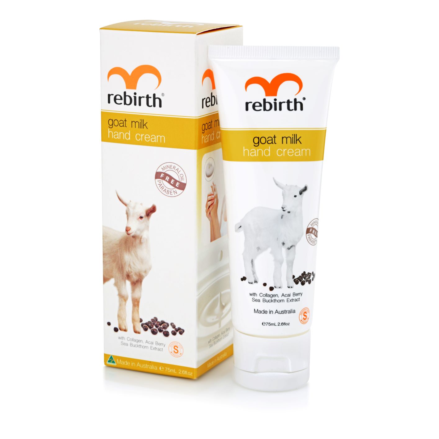 фото Rebirth Крем для рук с экстрактом козьего молока GOAT MILK HAND CREAM 75ml