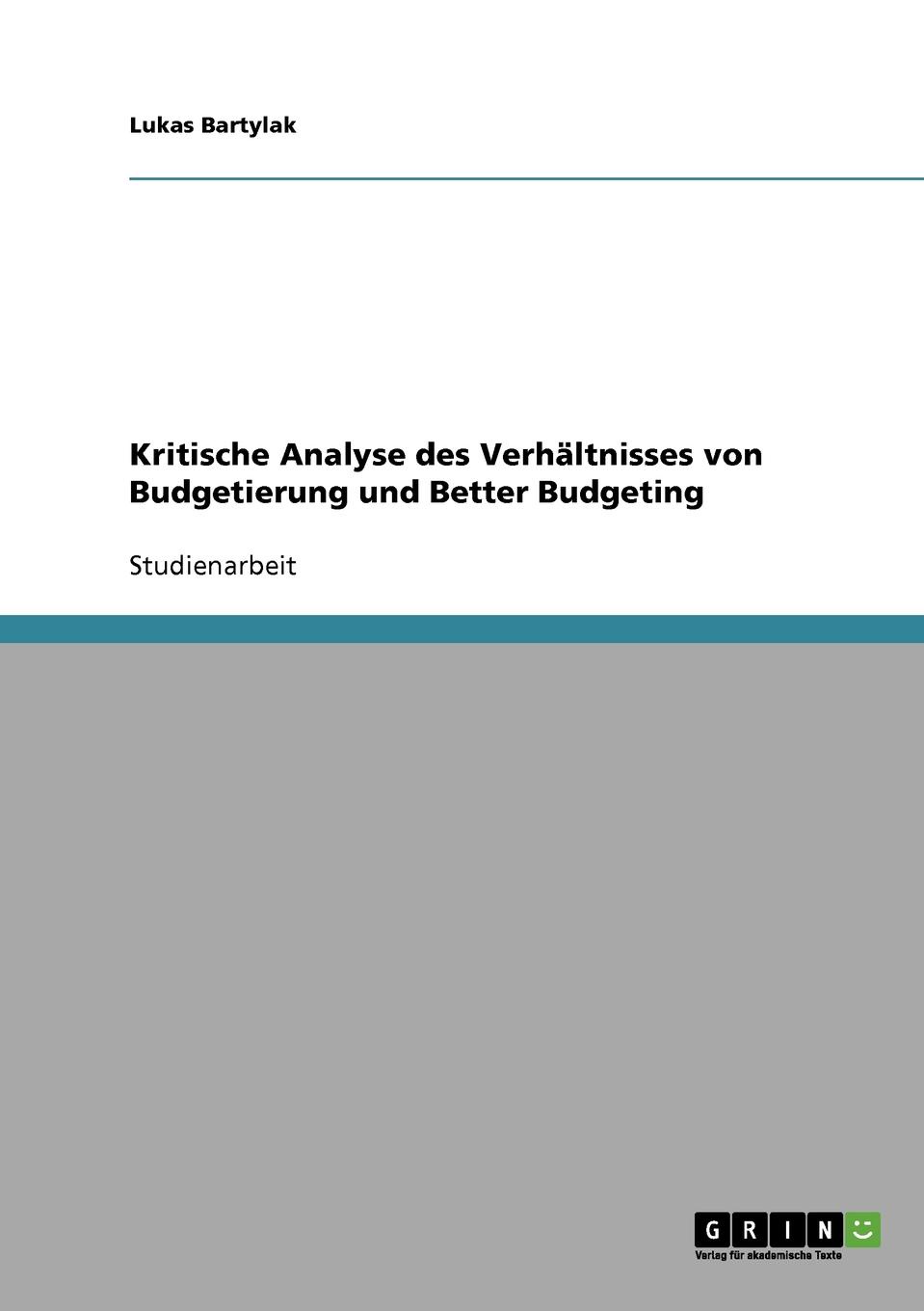 фото Kritische Analyse Des Verhaltnisses Von Budgetierung Und Better Budgeting