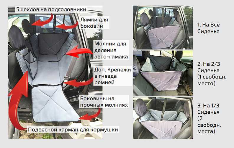 фото Автогамак для перевозки собак "трансформер", розовый Auto premium