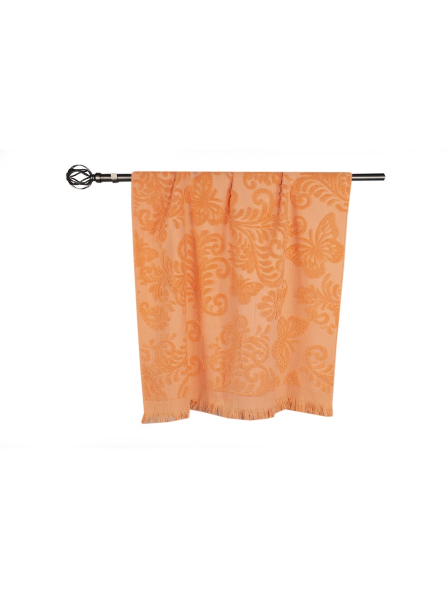 Полотенце банное Grand Stil Бабочка, размер 68*135, GS-H38b, оранжевый