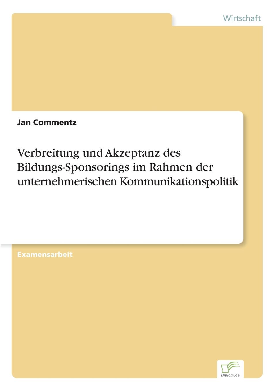 фото Verbreitung und Akzeptanz des Bildungs-Sponsorings im Rahmen der unternehmerischen Kommunikationspolitik