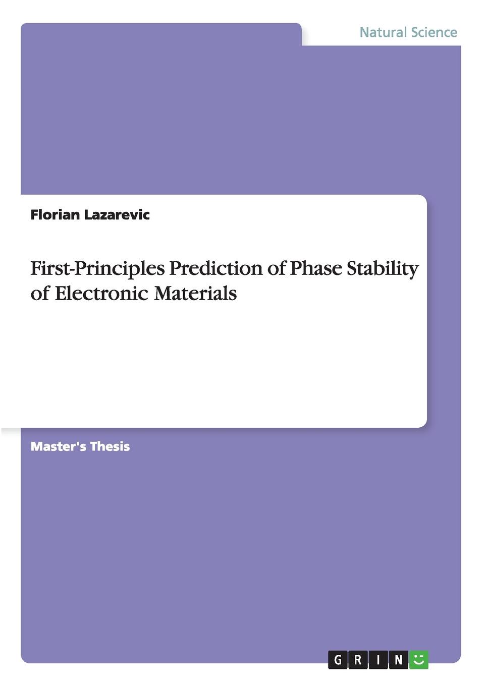 First-Principles Prediction of Phase Stability of Electronic Materials