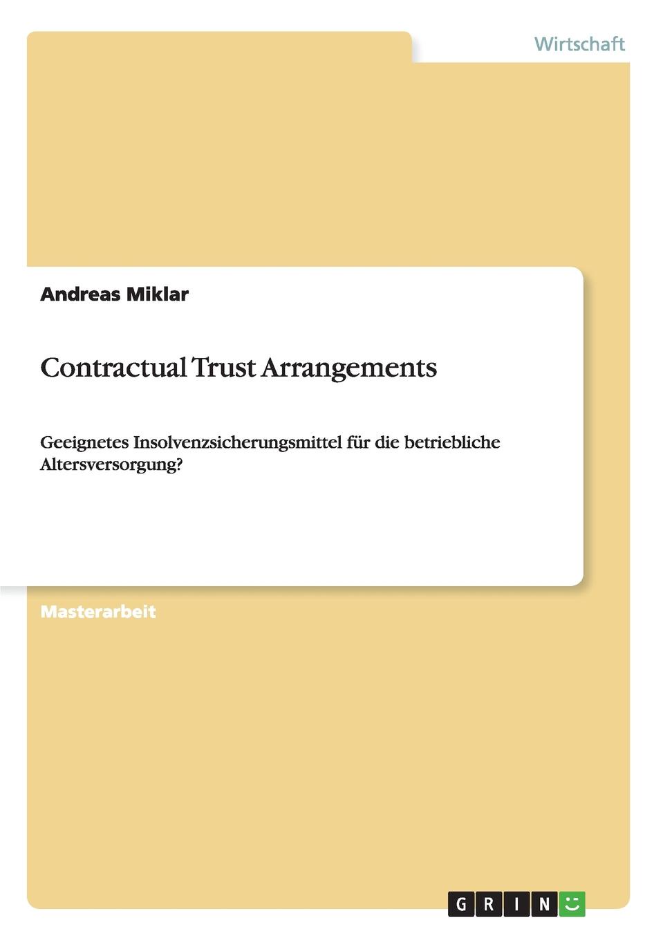 фото Contractual Trust Arrangements