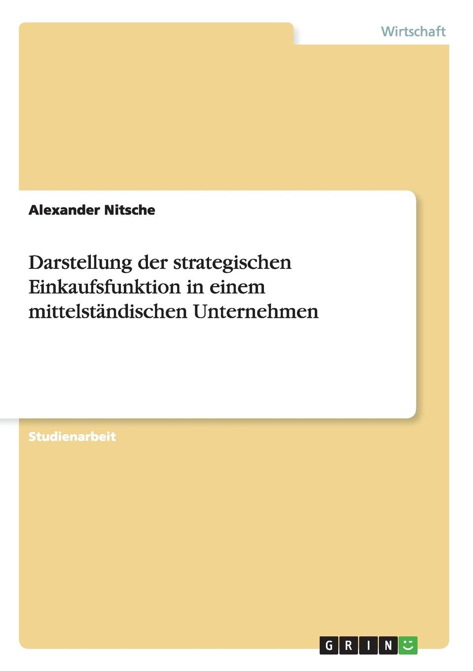 фото Darstellung der strategischen Einkaufsfunktion in einem mittelstandischen Unternehmen