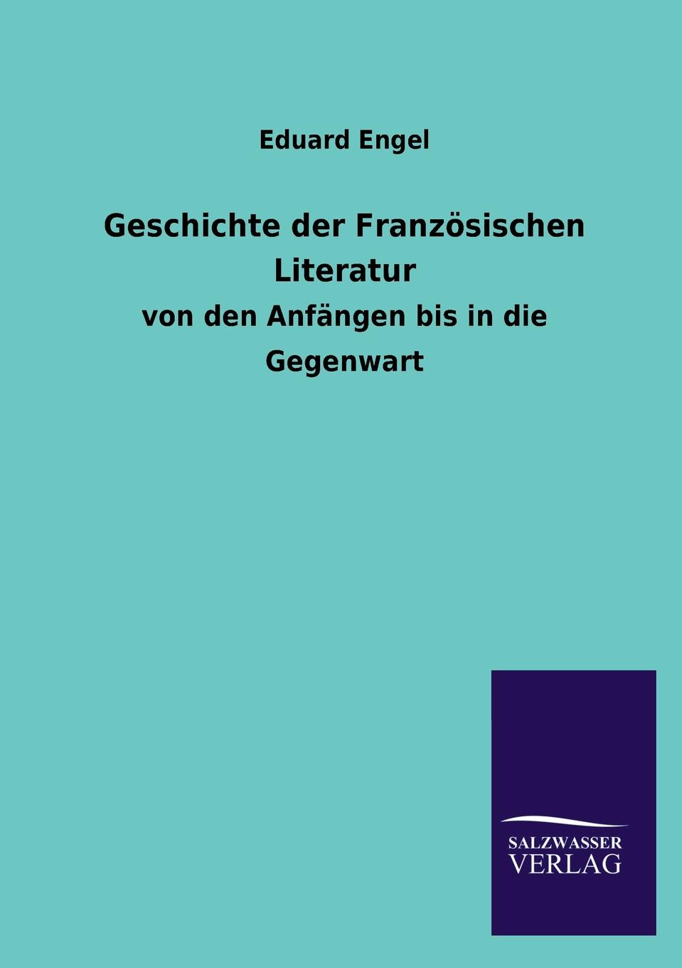 фото Geschichte Der Franzosischen Literatur