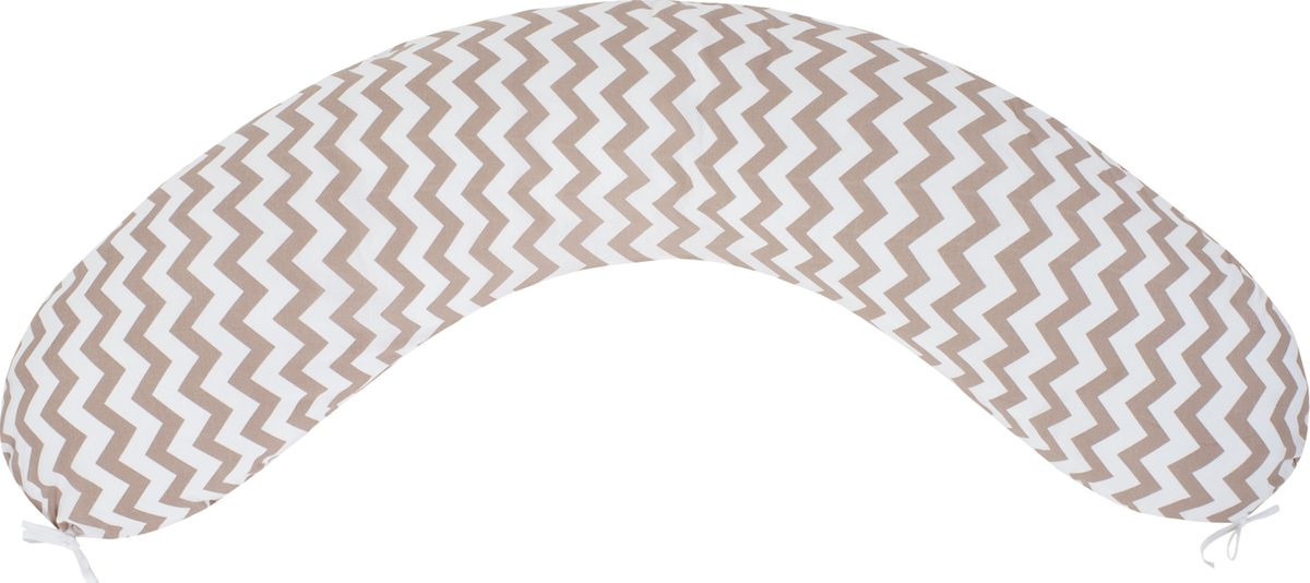 Чехол для подушки для беременных AmaroBaby Зигзаг, AMARO-5001-ZK, коричневый, 170 х 25 см