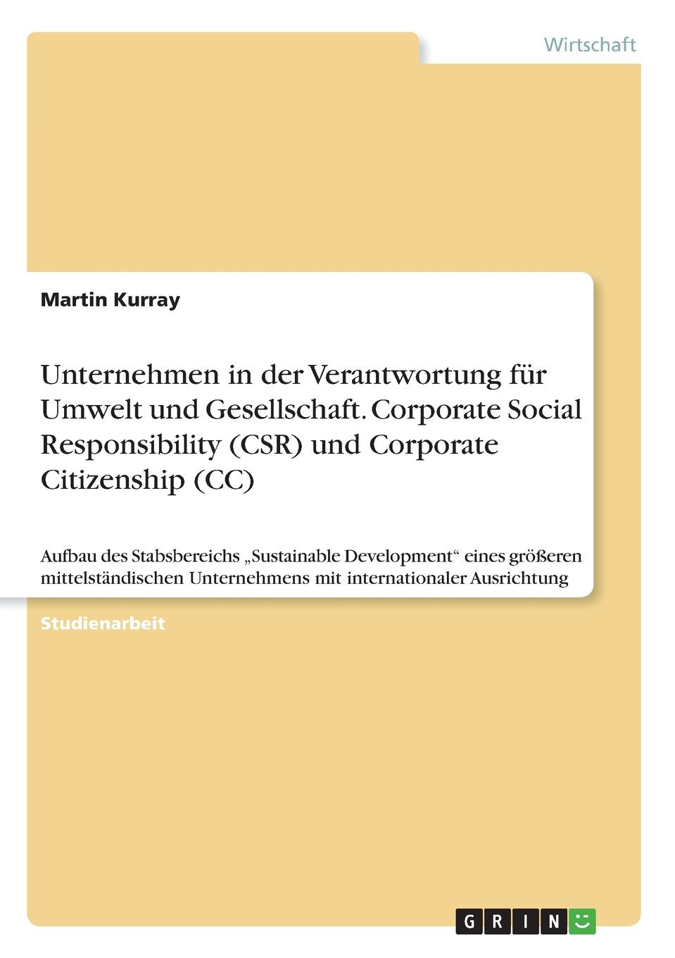 фото Unternehmen in der Verantwortung fur Umwelt und Gesellschaft. Corporate Social Responsibility (CSR) und Corporate Citizenship (CC)