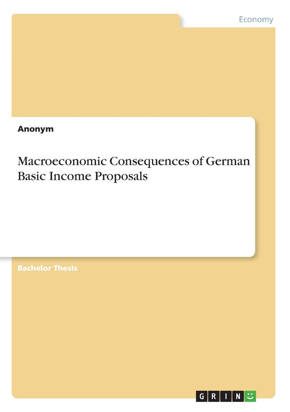 фото Macroeconomic Consequences of German Basic Income Proposals