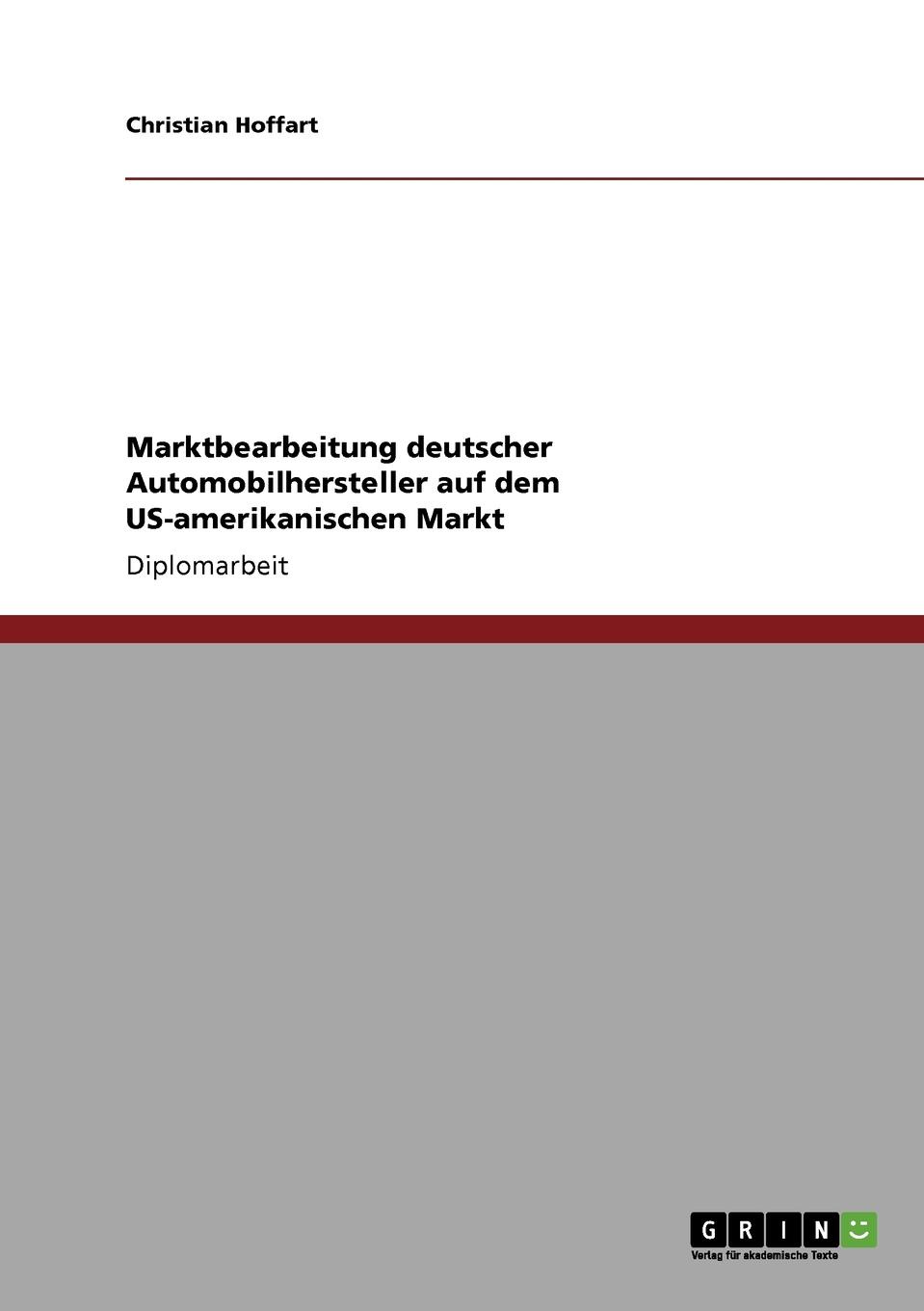 фото Marktbearbeitung deutscher Automobilhersteller auf dem US-amerikanischen Markt