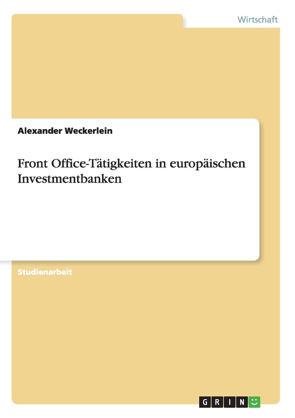 фото Front Office-Tatigkeiten in europaischen Investmentbanken