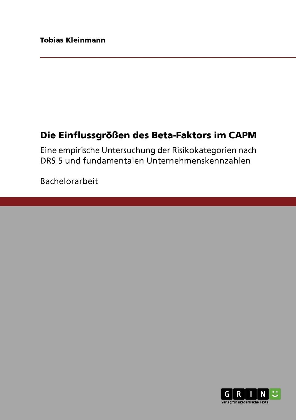 фото Die Einflussgrossen des Beta-Faktors im CAPM