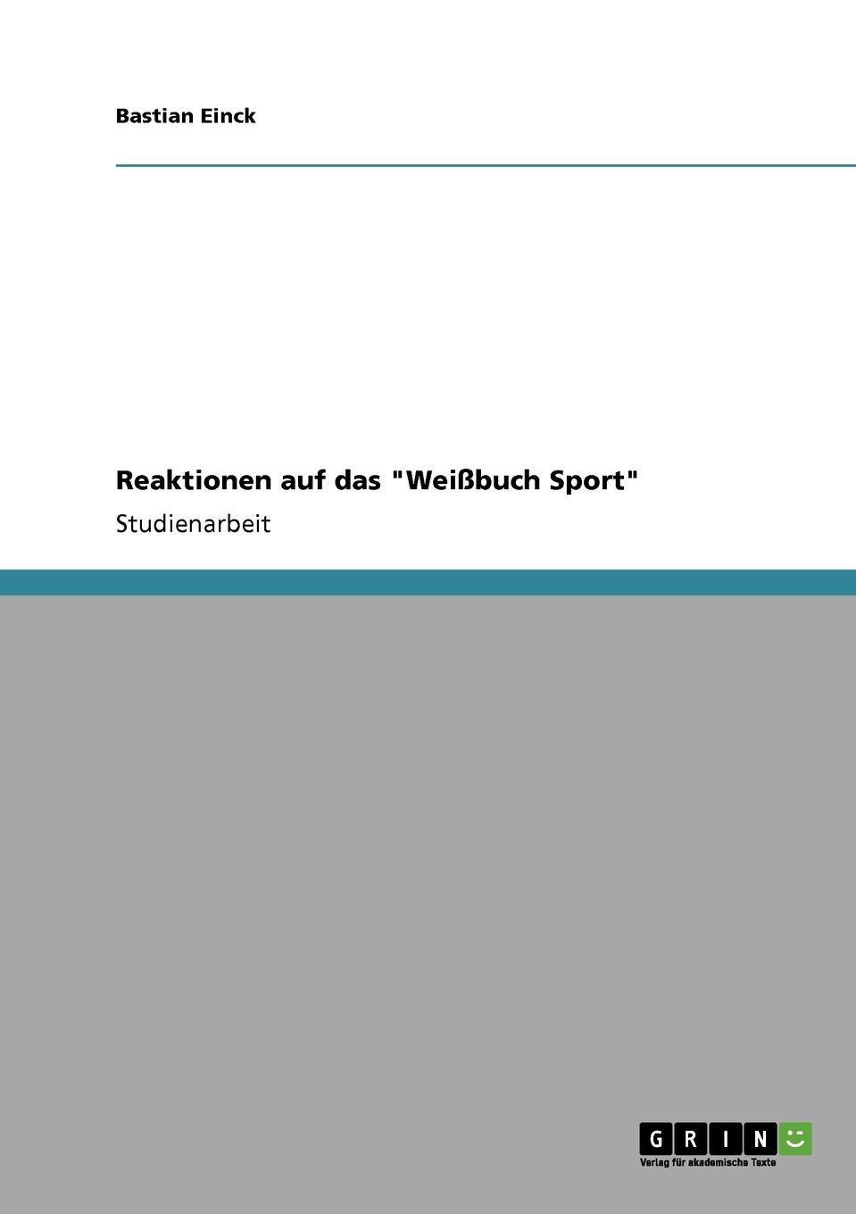 фото Reaktionen auf das "Weissbuch Sport"