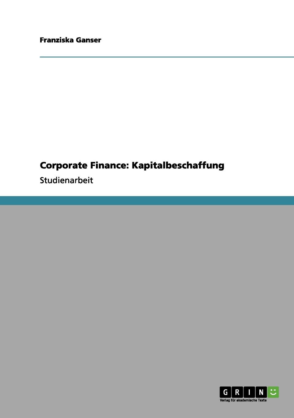 фото Corporate Finance. Kapitalbeschaffung