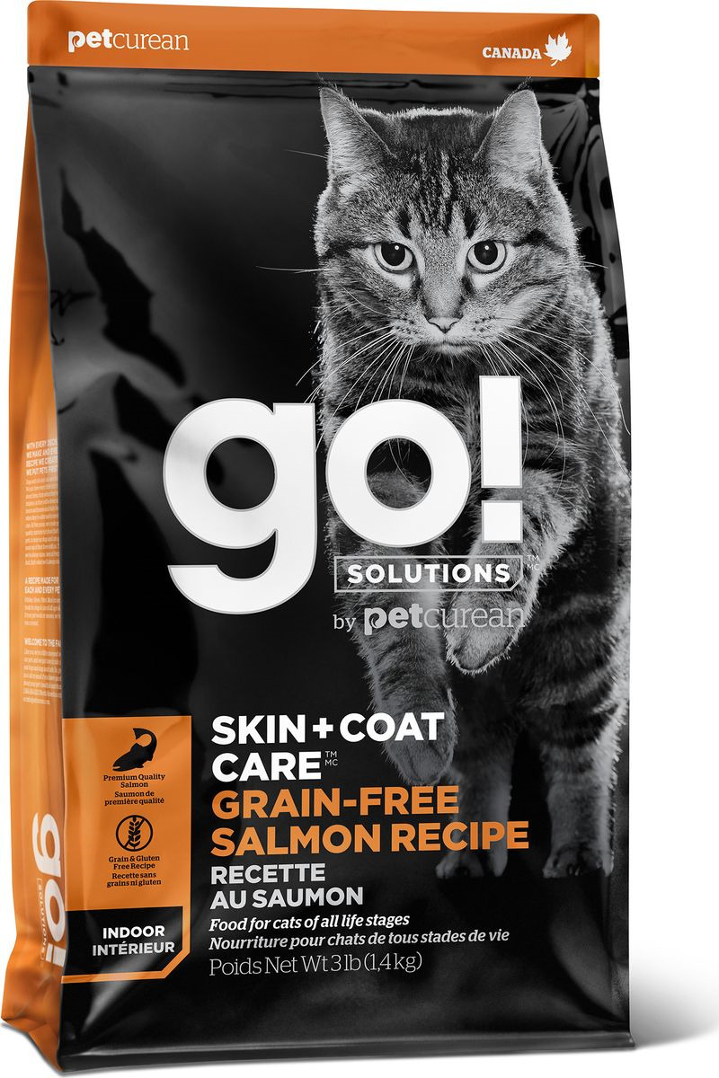 фото Корм сухой Go! Natural Holistic Skin+Coat Care, с лососем, беззерновой, для котят и кошек, 3,63 кг