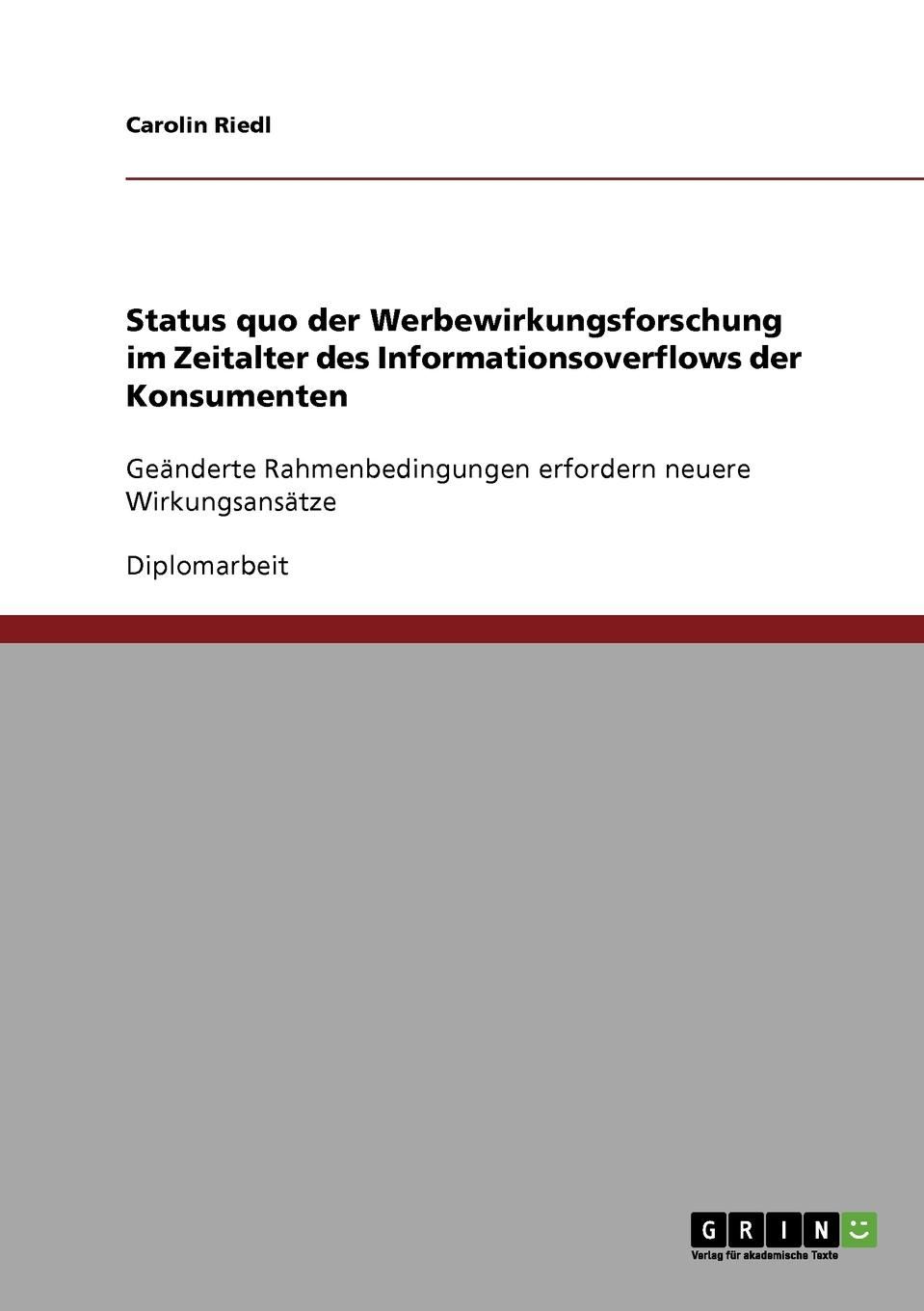 фото Status quo der Werbewirkungsforschung im Zeitalter des Informationsoverflows der Konsumenten