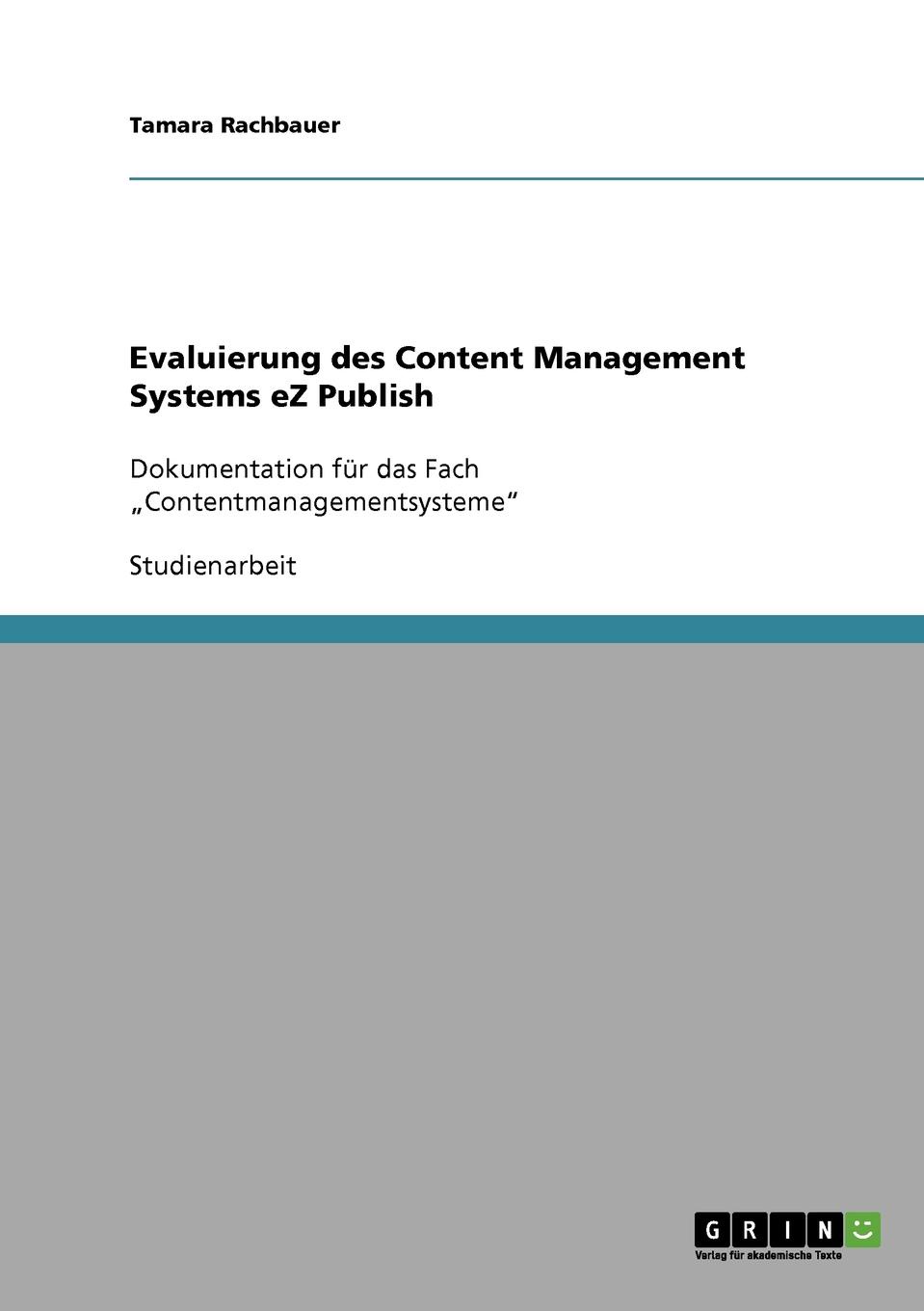 Evaluierung des Content Management Systems eZ Publish