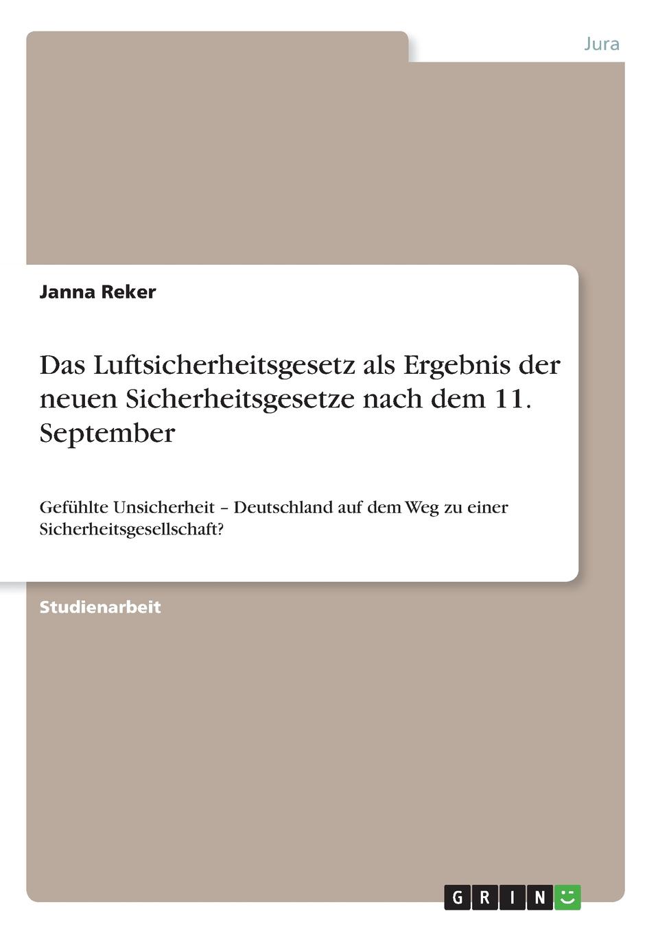 фото Das Luftsicherheitsgesetz als Ergebnis der neuen Sicherheitsgesetze nach dem 11. September