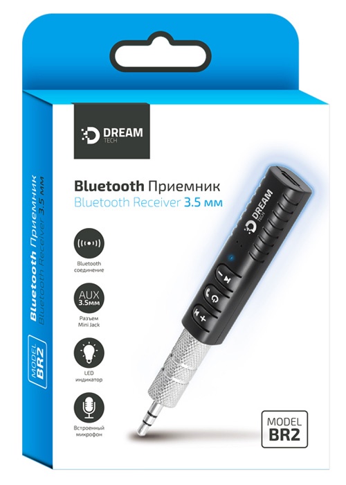 фото Bluetooth адаптер Dream DRM-BR2-01 музыкальный Bluetooth-ресивер, черный
