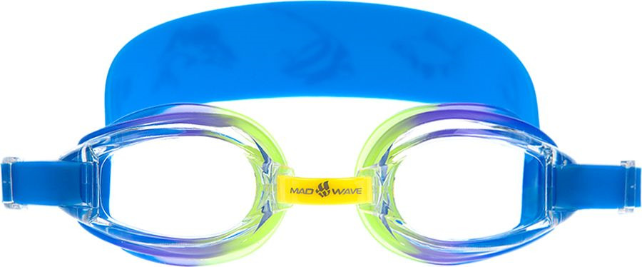 Очки для плавания детские MadWave Coaster Kids, M0415 01 0 06W, голубой, зеленый