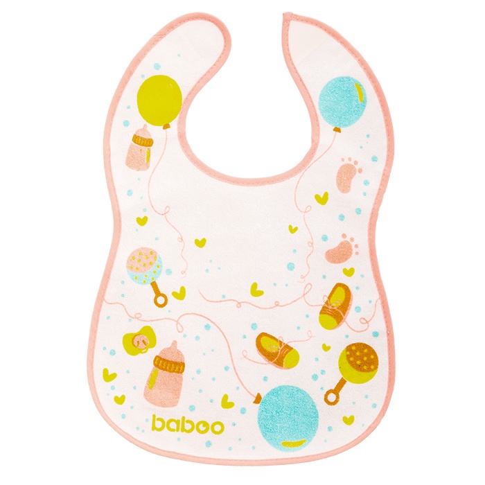 фото Слюнявчик BABOO Baby Shower махровый белый