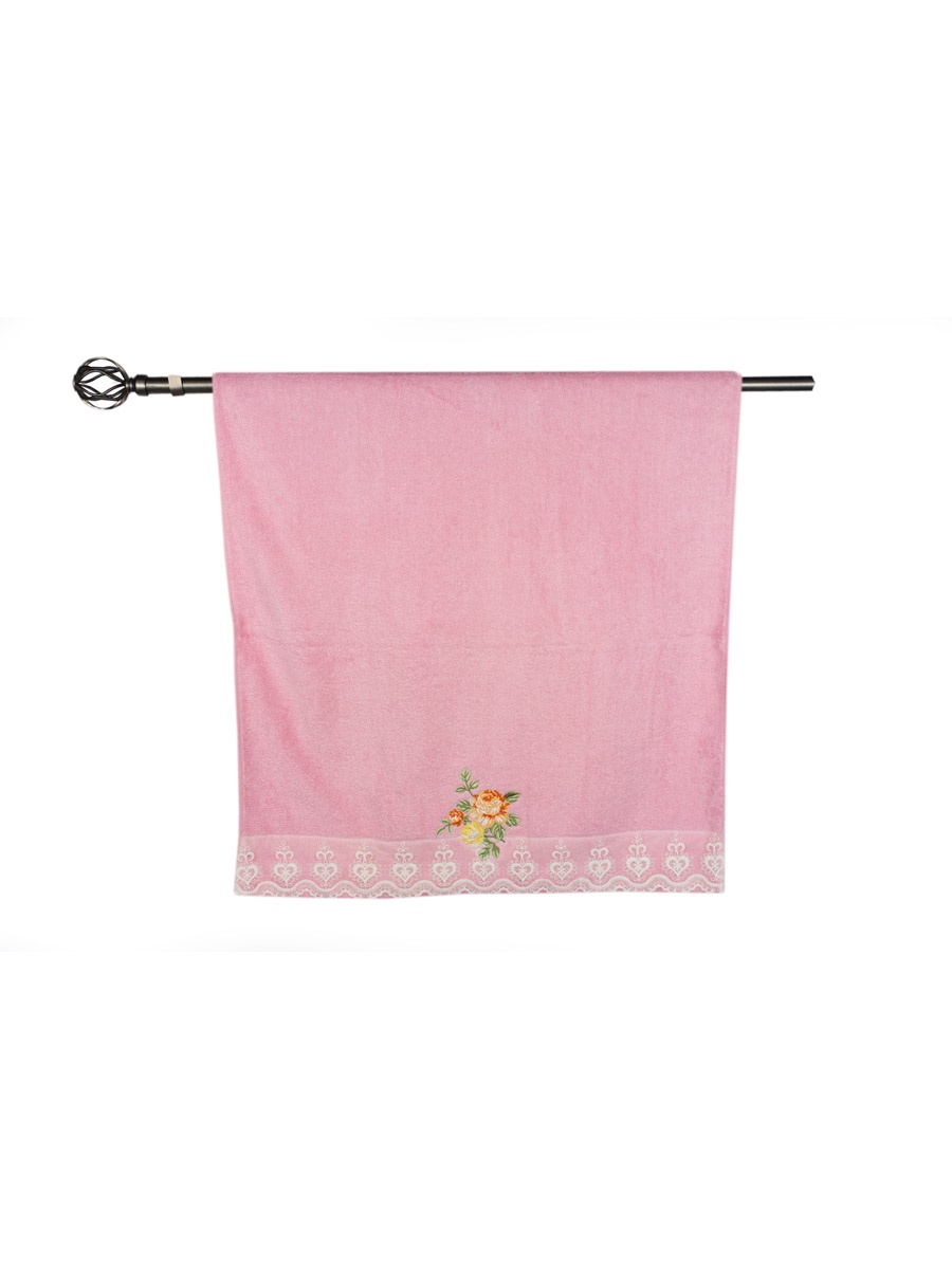 Полотенце банное Grand Stil Лютея, размер 65*135, 14-155b, розовый