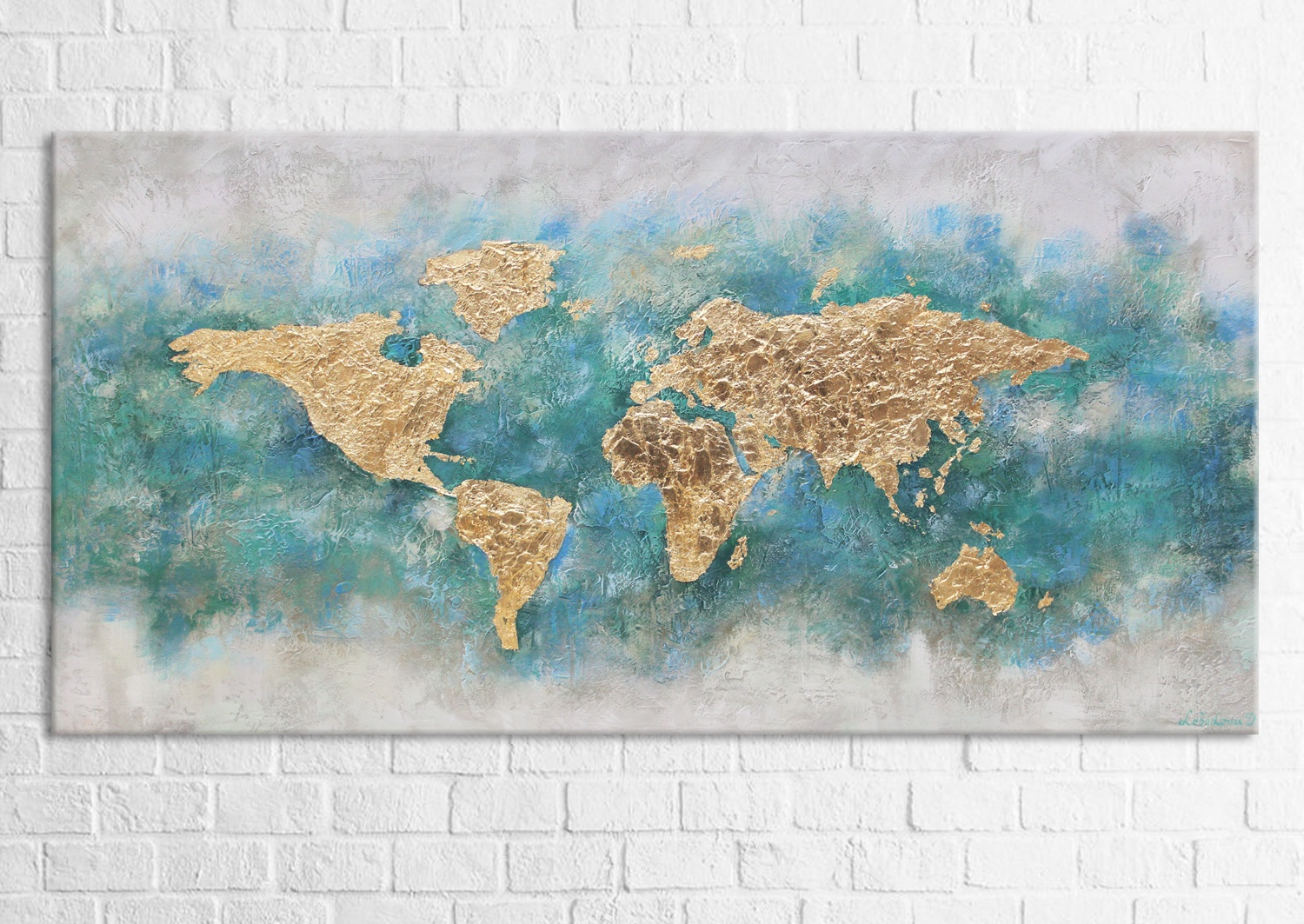 Картина в виде карты мира