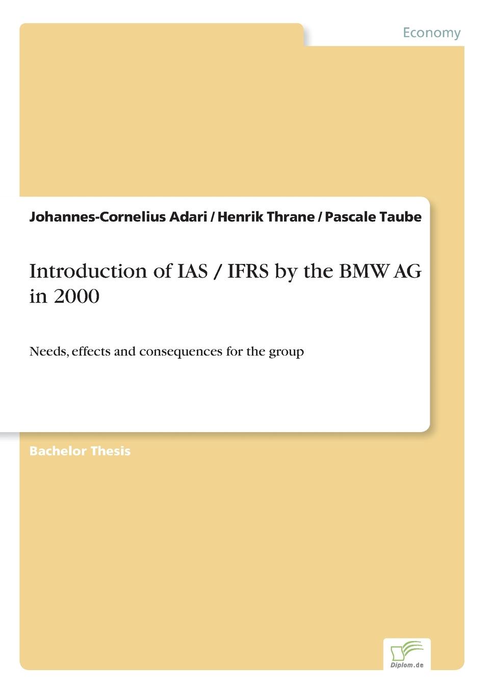 фото Introduction of IAS / IFRS by the BMW AG in 2000