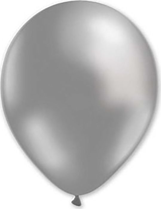 фото Воздушный шарик Miland, металлик серебряный, 100 шт, 21 см