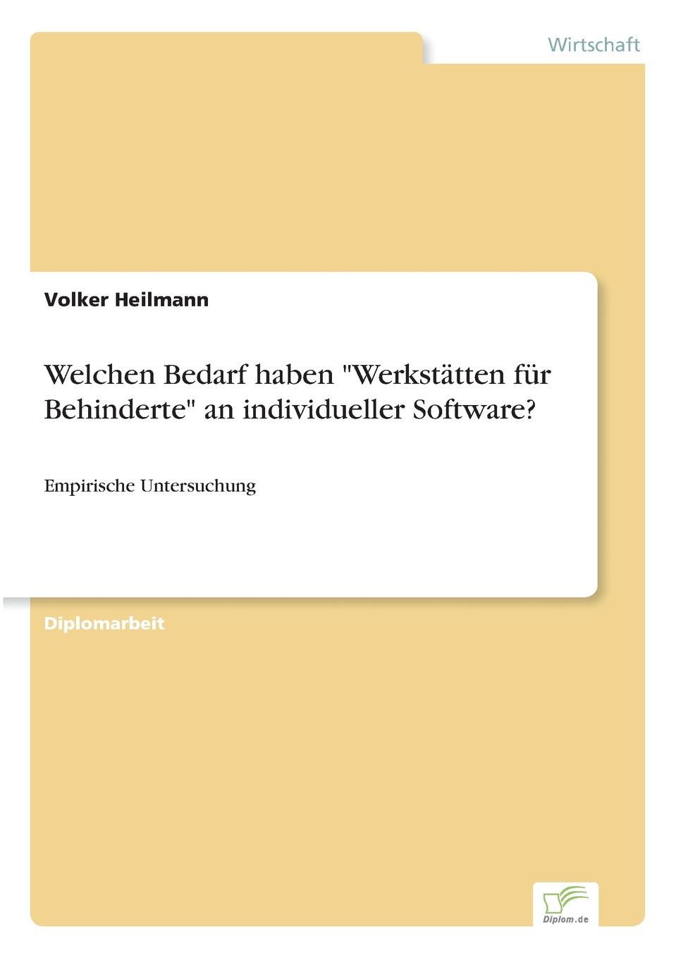 фото Welchen Bedarf haben "Werkstatten fur Behinderte" an individueller Software.