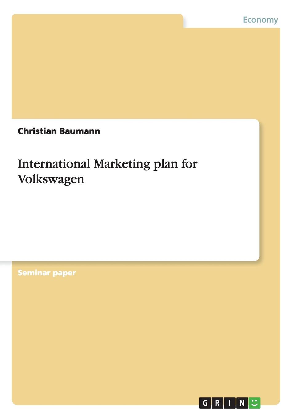International Marketing Plan for Volkswagen