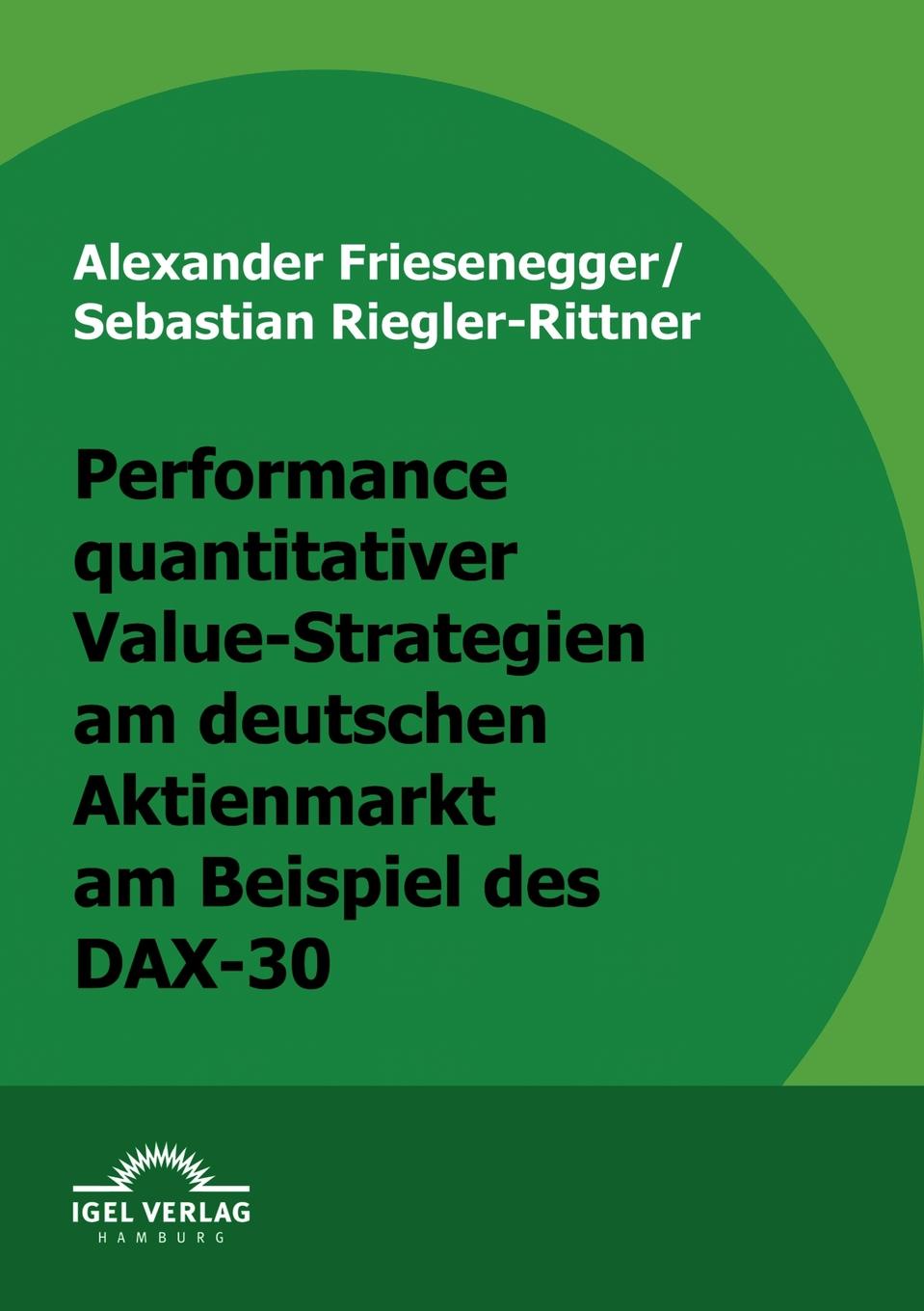 фото Performance quantitativer Value-Strategien am deutschen Aktienmarkt am Beispiel des DAX-30