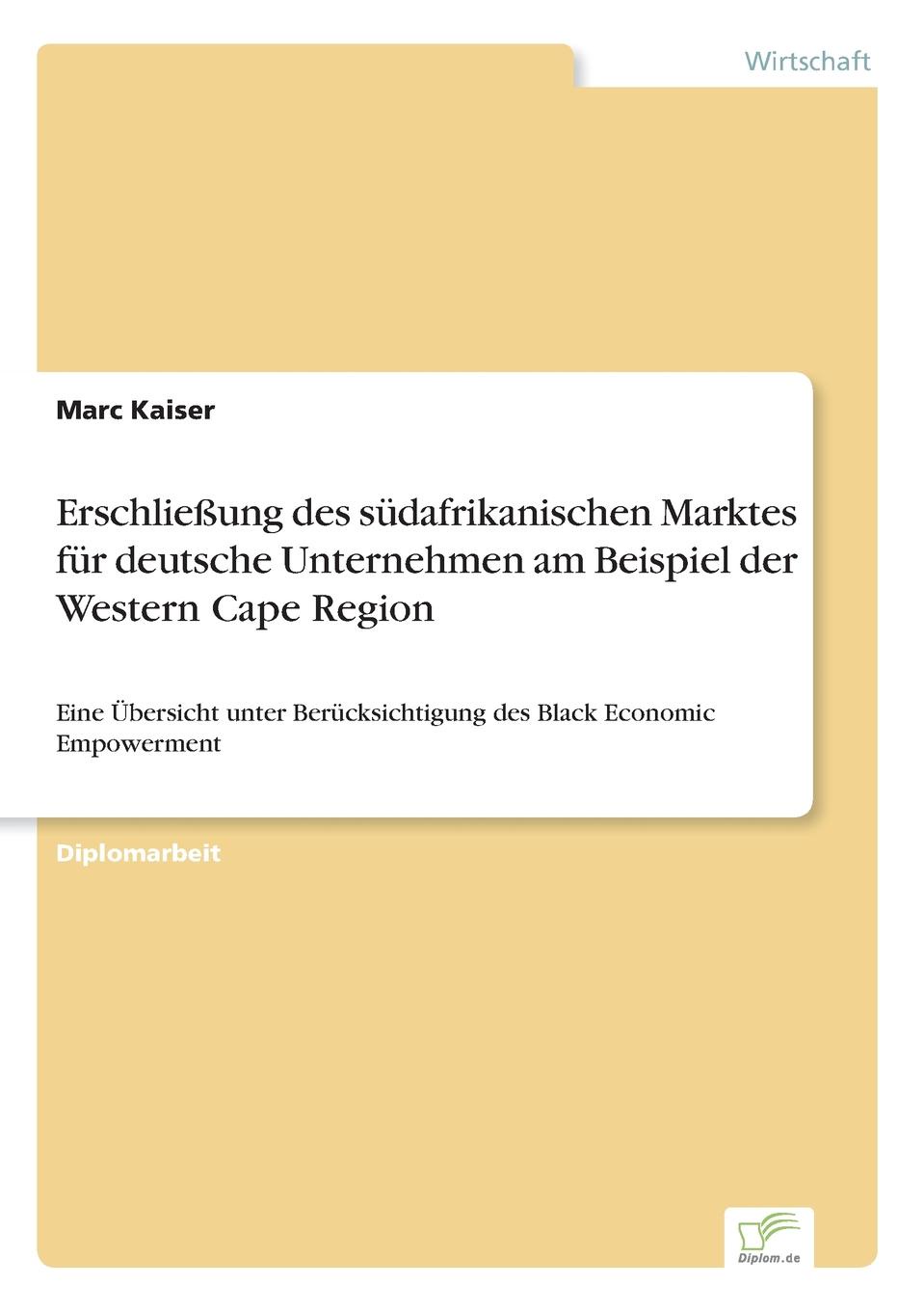 фото Erschliessung des sudafrikanischen Marktes fur deutsche Unternehmen am Beispiel der Western Cape Region