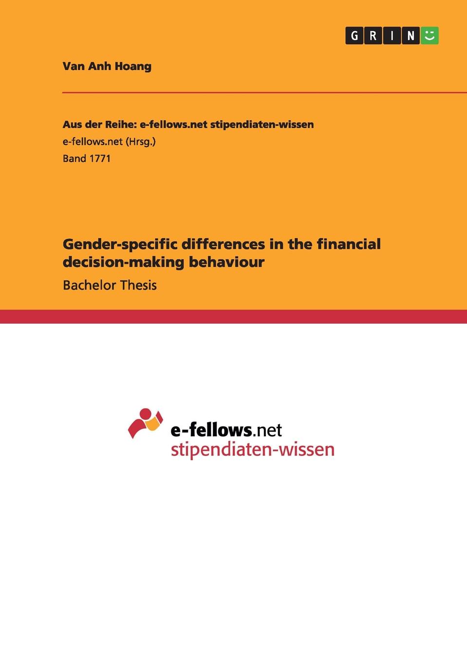 Gender-specific differences in the financial decision-making behaviour