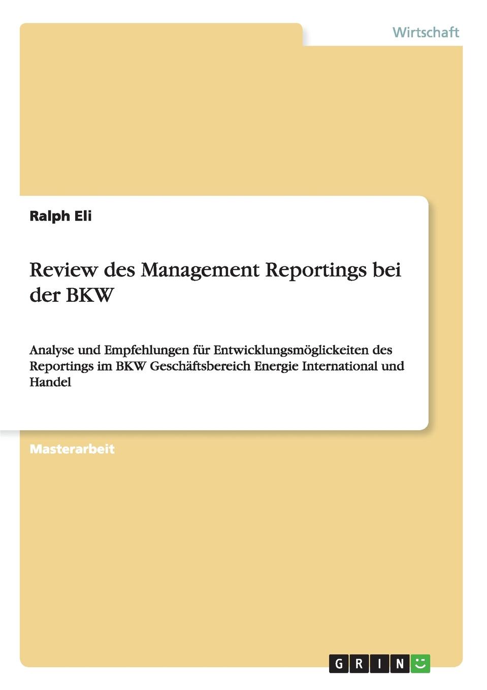 фото Review des Management Reportings bei der BKW