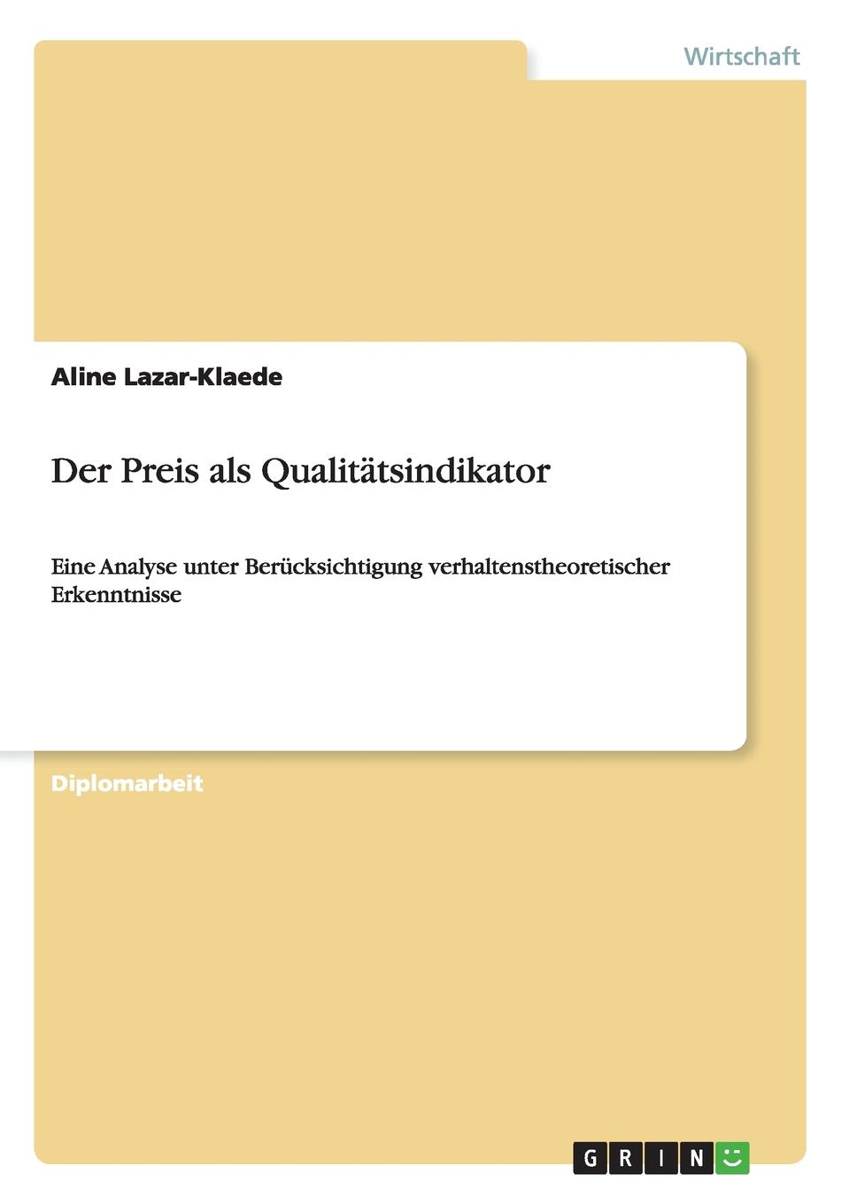 фото Der Preis als Qualitatsindikator