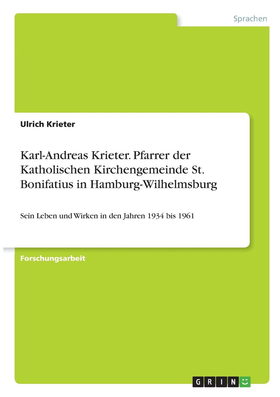 Karl-Andreas Krieter. Pfarrer der Katholischen Kirchengemeinde St. Bonifatius in Hamburg-Wilhelmsburg