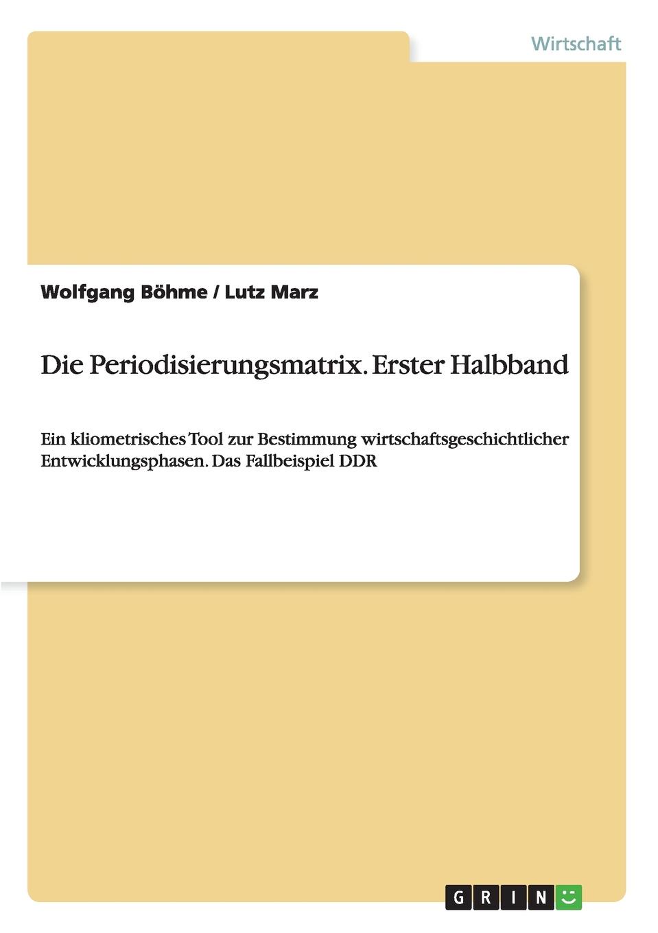 Die Periodisierungsmatrix. Erster Halbband